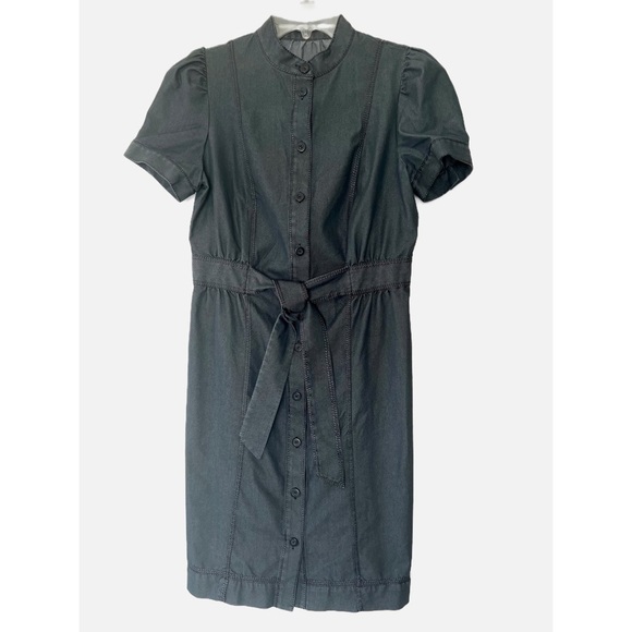 𝅺Magaschoni Teal Denim Shirt Dress - Picture 6 of 7